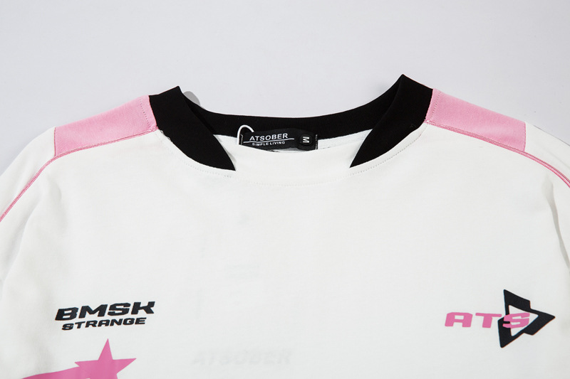 Men's Clothing Atmosphere Color Matching Loose Crewneck Long-sleeved T-shirt Sweatshirt Men's and Women's Instagram Popular Brand All-match Top_voghion.com