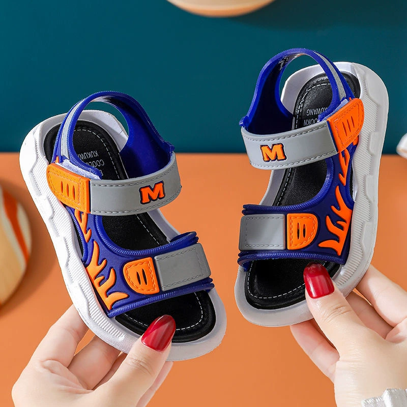 Summer sandals boys, soft-sole beach sandals, adjustable straps, sizes 21–35