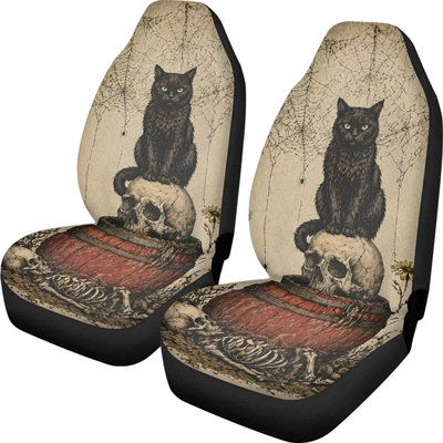 pumpkin designs, available for custom orders. | Universal seat cover - ysfe5628fv-1-2-piece-set