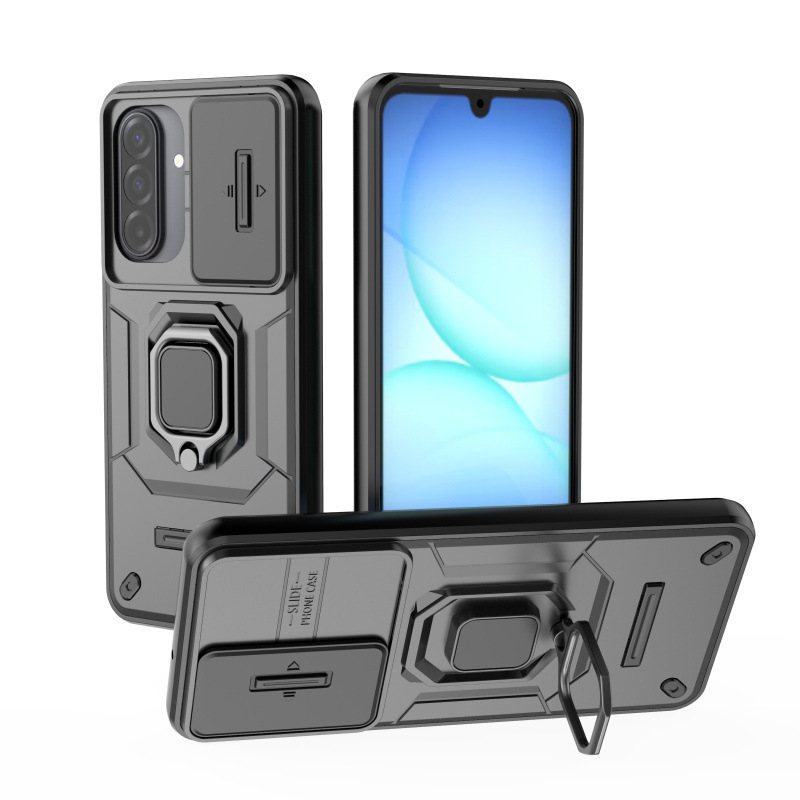 Suitable for Samsung Galaxy A17 Phone Case A26 Battle Bear Sliding Window Car Ring Holder Protective Cover A56 Hard Suitable for Samsung Galaxy A17 Phone Case A26 Battle Bear Sliding Window Car Ring Holder Protective Cover A56 Hard