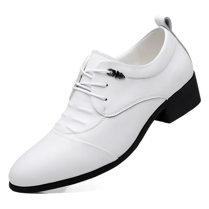 Весенне-осенняя мужская обувь для отдыха 6 см Tide Мужская обувь деловая официальная повседневная обувь Британская остроконечная обувь