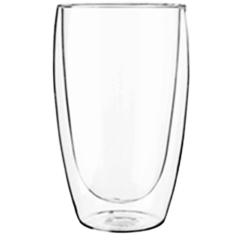 Taza de vidrio con aislamiento de doble capa de borosilicato taza de leche en forma de huevo taza de café taza de jugo de vidrio