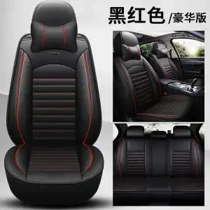 Five-Seater Car Seat Cushion, Seat cushion, seat cover - five-seater-leather-black-and-red-comfort-version