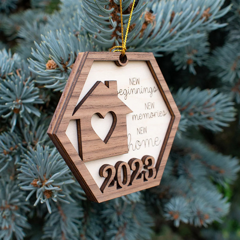 22g Weight Hanging Ornaments Event & Party Supplies 1 Piece Quantity Indoor, Party, Festival Occasion Christmas Pastoral Letter Heart Shape Wood Indoor Party Festival Hanging Ornaments