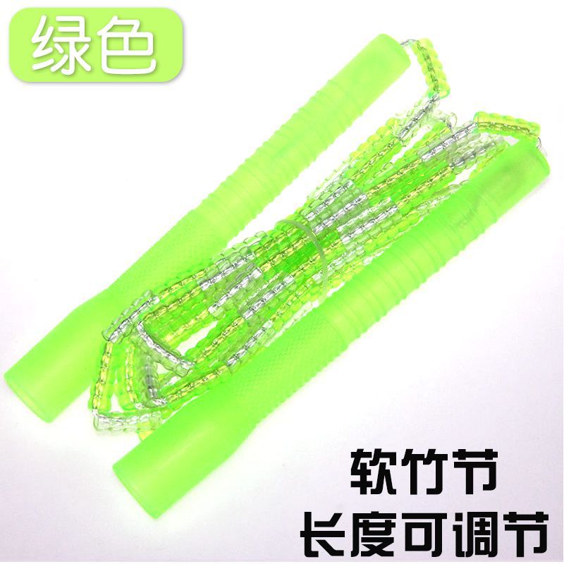 대나무 줄넘기 - 부드러운 대나무 매듭 - 녹색