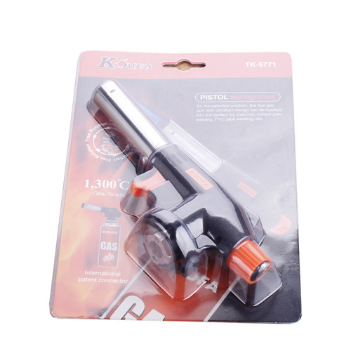 Multifunctional flintlock portable lighter canister gas spray gun outdoor barbecue igniter baking cooking torch head