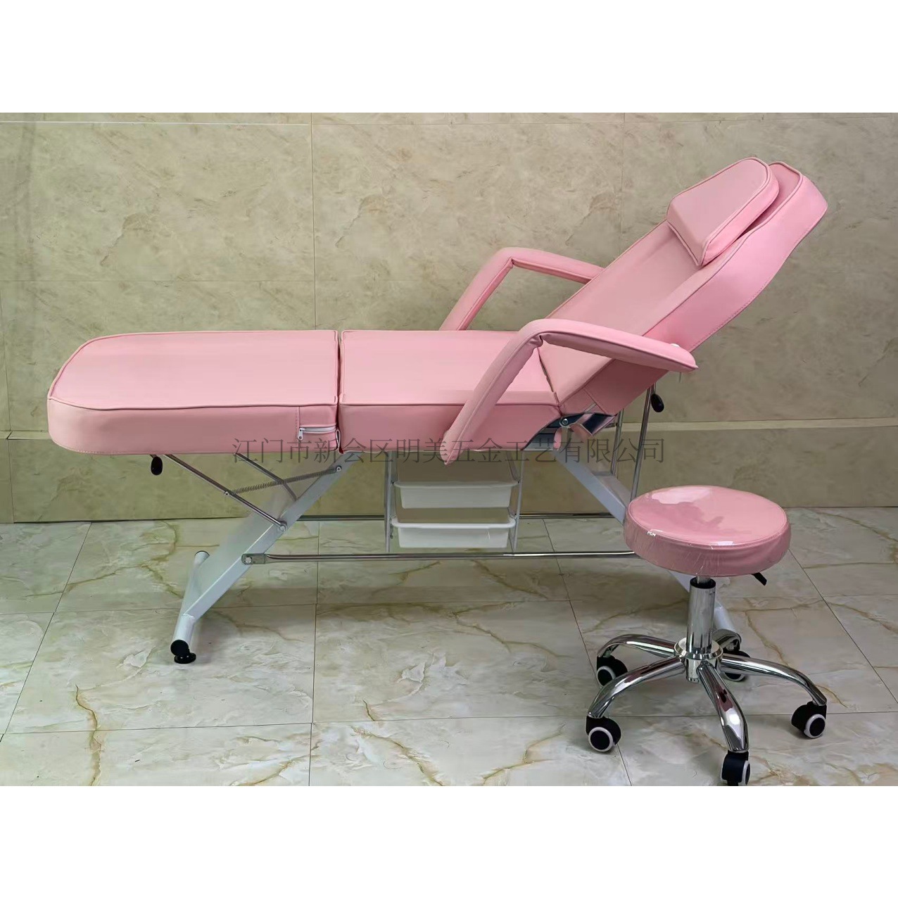 Cama de belleza de salón de belleza de pestañas bordadas tatuajes de cejas camas de fisioterapia multifuncional micro acabado silla de inyección cama con taburetes
