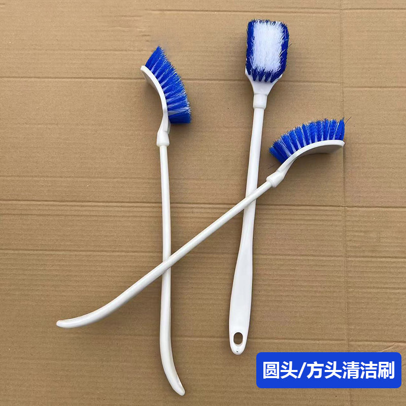 가정용 긴 손잡이 대형 화장실 브러시 욕실 청소 플라스틱 청소 브러시 통합 브러시 라운드 헤드 하드 브러시
