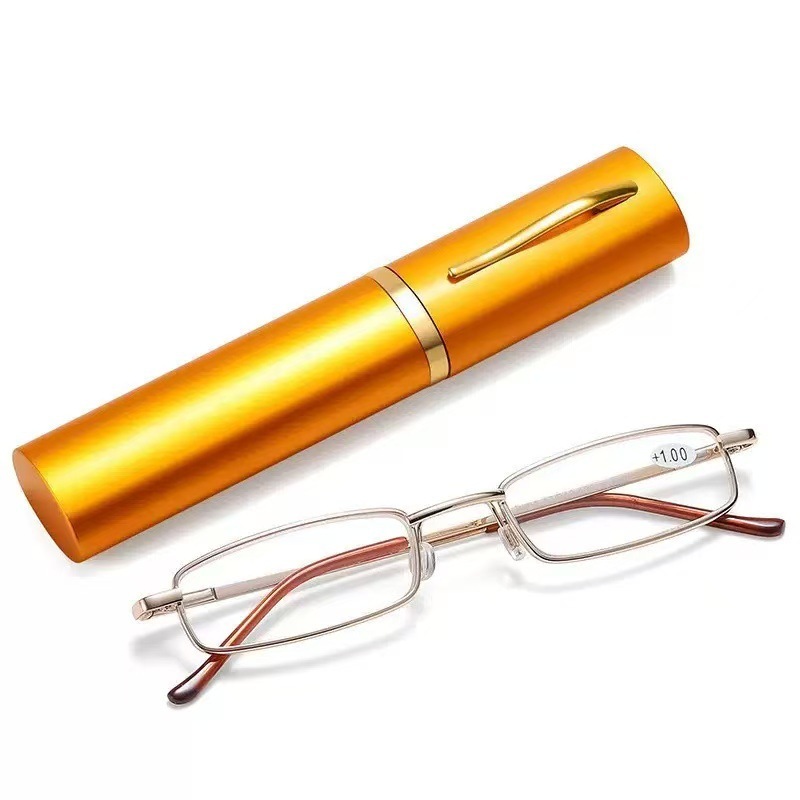 2025新型ファッション老眼鏡男女ミニ携帯小筆筒ハイビジョンファッション超軽量老人老眼鏡|undefined