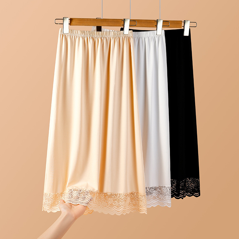 Anti-Exposure Lined Half-Length Petticoat Long Anti-See-Through Han Dynasty Inner Layering Skirt Mid-Length White Anti-Static Skirt