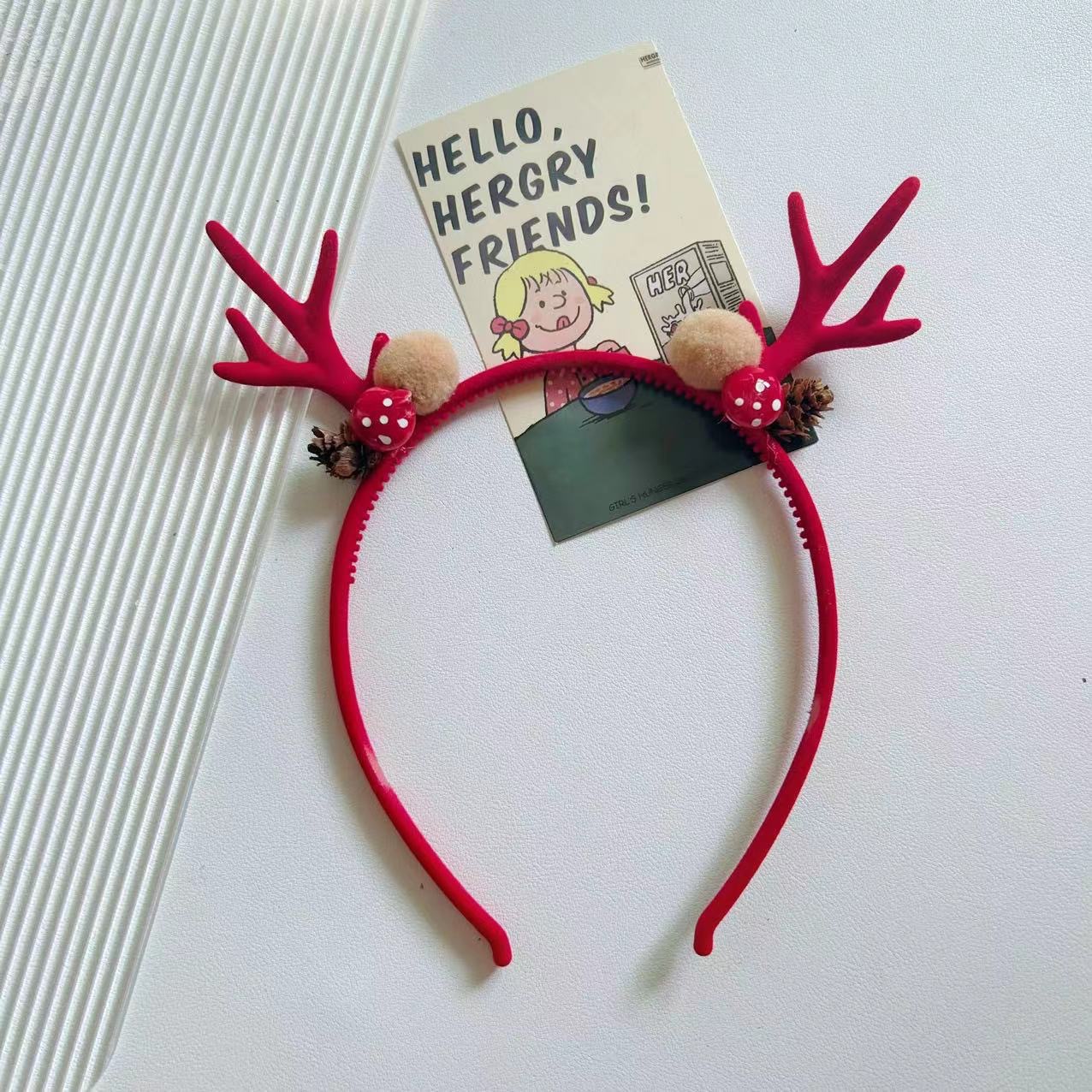 2024 nuevo clip de pelo de Navidad para niños clip de pelo de arco rojo para niñas muñeca de nieve vestido de vacaciones