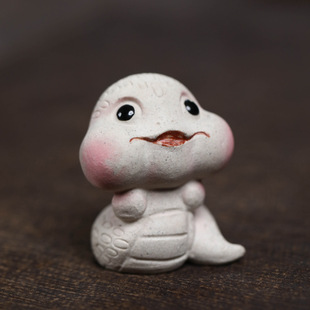Yixing Purple Clay Tea Pet Snake New Model for Home Use, Creative Zodiac Year of the Snake National Trend Small Snake Tea Set Accessories Tea Toy