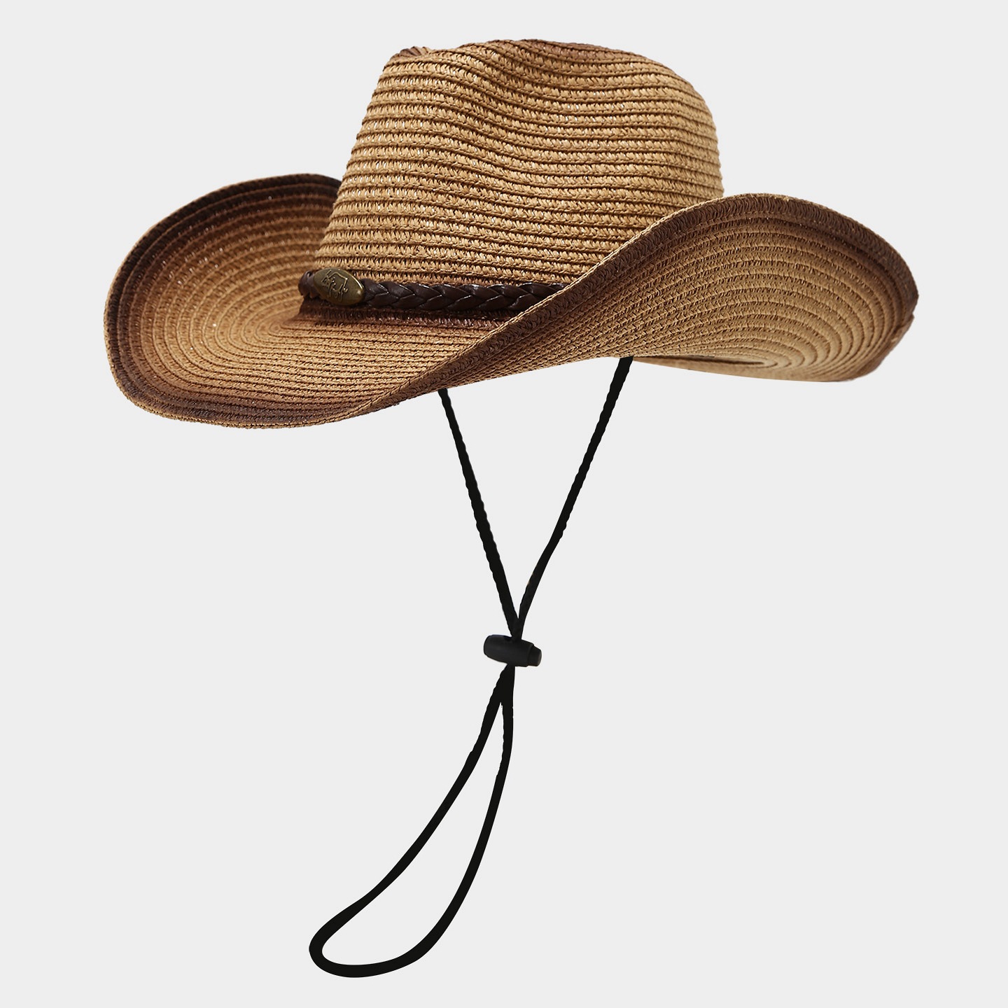 Primavera y verano nuevo ala al aire libre que forma el sombrero grande del sol de los hombres y las mujeres de mezclilla occidental estilo paja sombrero pescador sombrero image 19