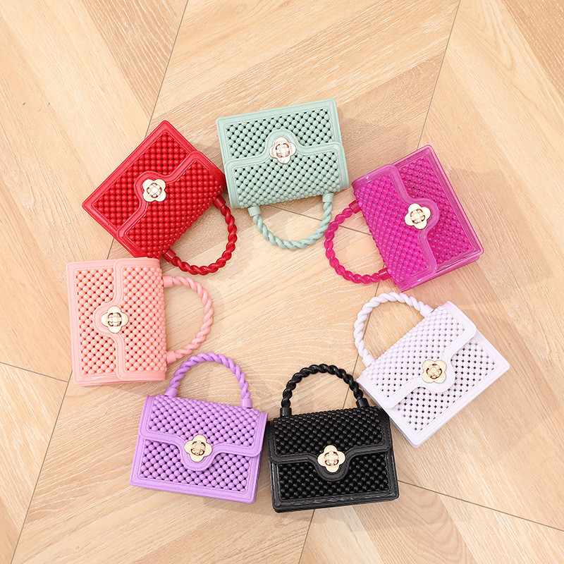 Bolso de Gelatina Calado para Mujer de PVC, para Uso Diario image 1