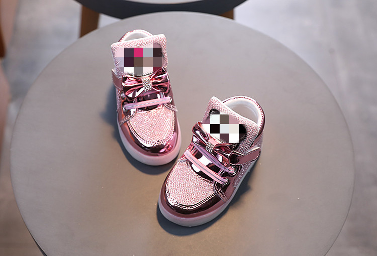 Lasten vilkkuvat kengät Urheilukengät Prinsessakengät strassit Hengittävät Kevyet Kengät_voghion.com