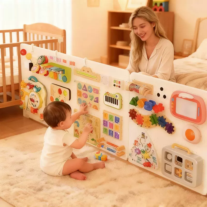 宝宝启蒙忙碌板洞洞板diy配件毛毡板儿童蒙氏早教益智玩具科教具