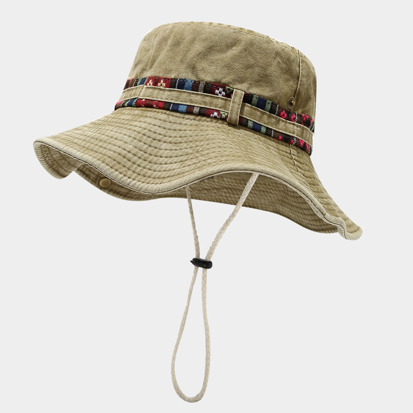 Sombrero de vaquero occidental para hombres y mujeres otoño nuevo deporte al aire libre ocio sombrero de pesca de montaña con cuerda de viento sombrero de sol marea