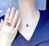 Elite tourmaline one size ring heart shaped, pendant, necklace, gradient, internet celebrity