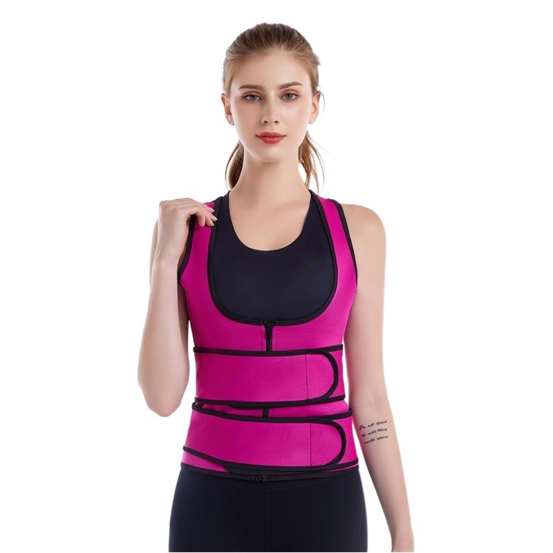 Neopreno entrenador Chaleco de alta presión corsé femenino cuerpo Shaper doble cintura corsé plástico cintura chaleco