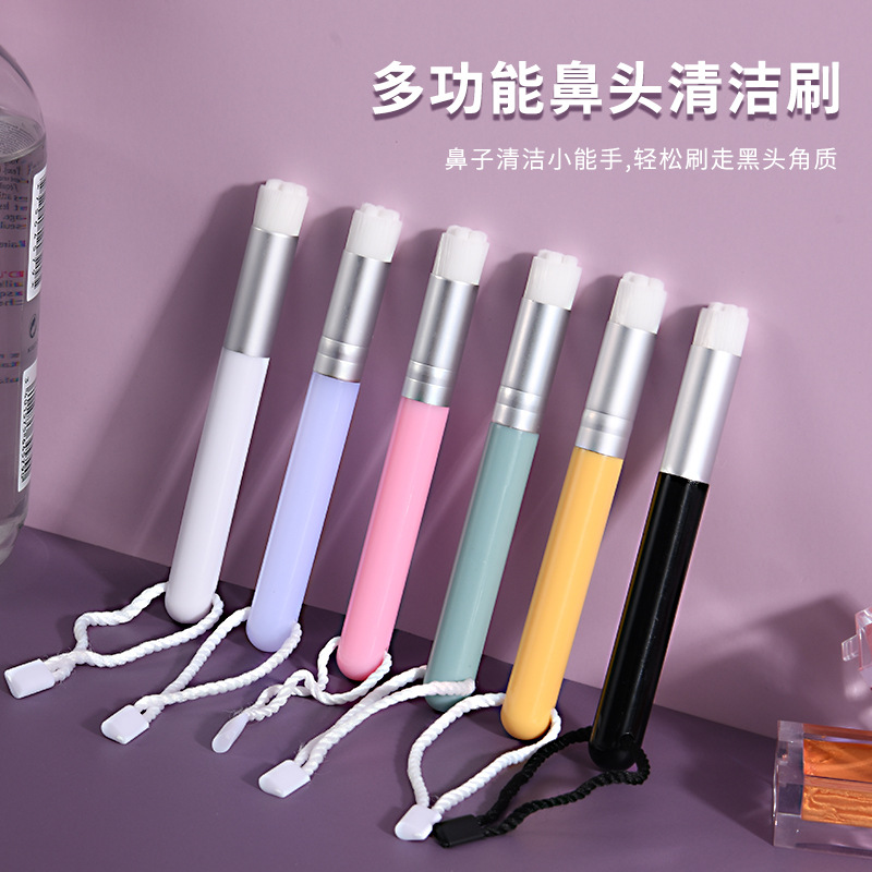 Cepillo de lavado de nariz pelo suave blackhead eliminación del acné limpieza profunda nariz ala poro encogimiento manual nariz limpieza artefacto cepillo