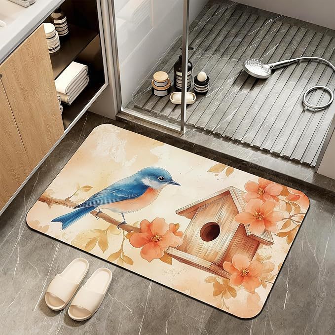 Transfronterizo Amazon baño almohadilla de suelo inodoro de lodo de diatomitas absorción de agua almohadilla de suelo de secado rápido anti-deslizante fácil de cuidar almohadilla de pies