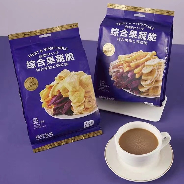 Tsubaki Seika Cassava Crisps, a comprehensive fruit and vegetable snack including pineapple, fig, and vegetable dried products, perfect for dorms and offices as a satisfying snack.