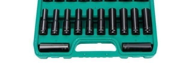 Large Socket Wrench Electric Extended Hex Socket 8-32mm Air Screwdriver Socket 1/2 Socket Complete Set Cross-Border