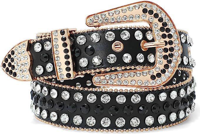 Cinturón de las mujeres remache aleación rhinestone diamante pin hebilla conjunto de tres piezas punk estilo europeo y americano hip hop moda caliente al por mayor
