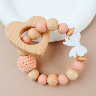 Maternal and Infant Products Beech Love Gum Silicone Bow Bracelet Molar Toy