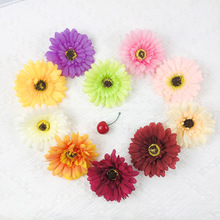 仿真非洲菊花朵 直径10cm菊花花头花墙装饰插花配花 diy服装假花