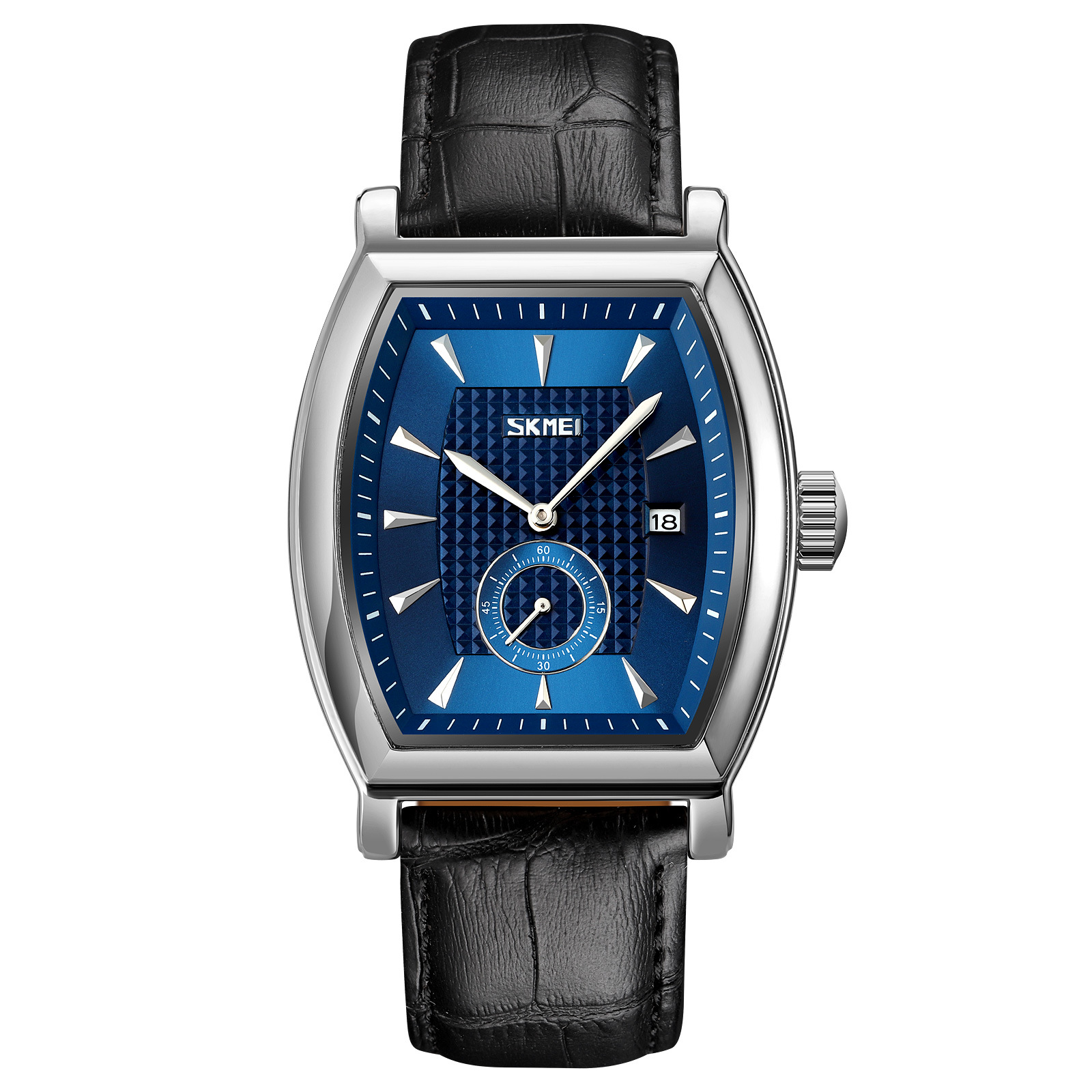 Barril de vino cuadrado hombre reloj correa impermeable calendario relojes de cuarzo regalos personalizados mayoristas de comercio exterior