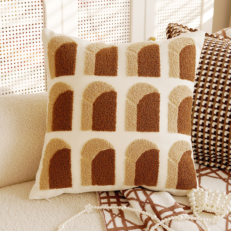 Crema de estilo retro de alta calidad sofá sala de estar almohada cubierta de almohada dormitorio ventana flotante cama almohada cubierta de almohada cojín núcleo