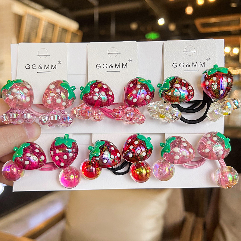 All Seasons Season Cute Kid'S Strawberry Arylic Hair Tie