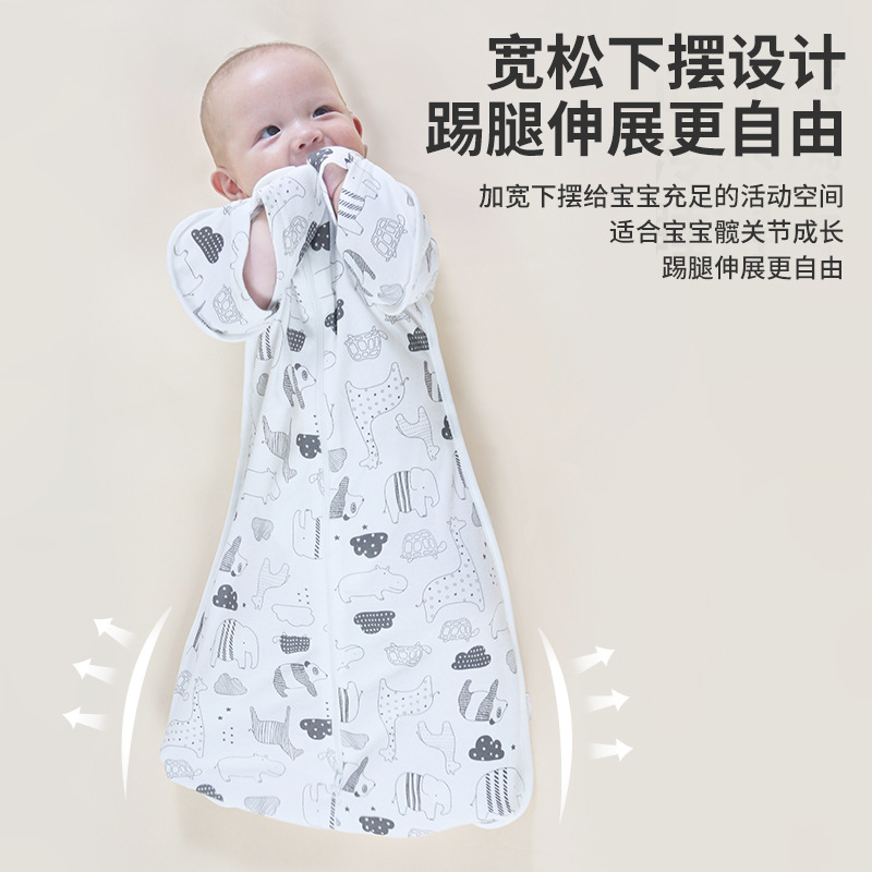 Transfronterizo bebé Swaddling entrega recién nacido saco de dormir de algodón puro anti-shock saco de dormir primavera y otoño verano Delgado Four Seasons Universal