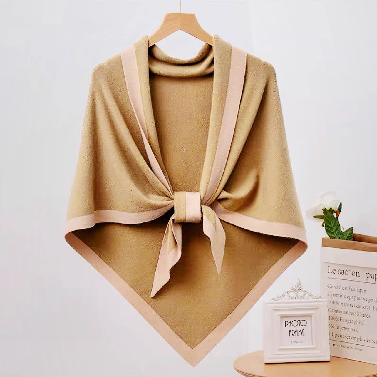 Nueva habitación con aire acondicionado de todo fósforo, chal de oficina, mujer, primavera, otoño y verano, capa de punto cervical, toalla triangular