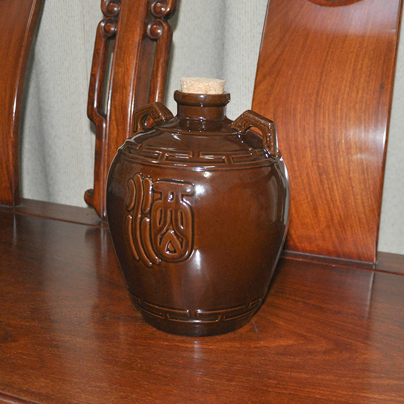 Half a pound 1 pound 2 pounds 3 pounds 5 pounds 10 pounds wholesale earthenware wine jar ceramic empty bottle household with lid airtight storage jar pot