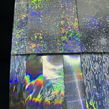 128g镭射双闪吧唧专用纸徽章专用底纸手工特种纸跨境闪光卡纸批发