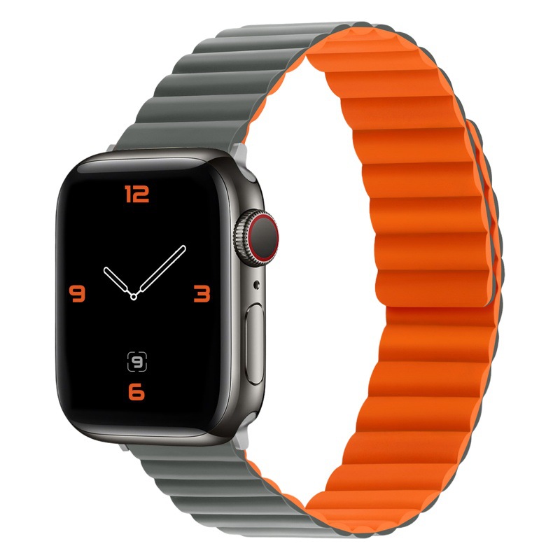 Adecuado para Apple Watch banda de reloj de silicona banda de reloj de iwatch1-9 magnética applewatch banda de reloj de silicona banda de reloj magnético