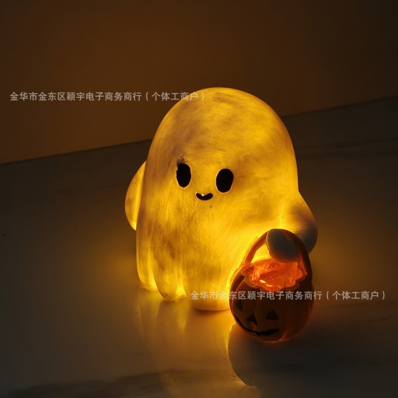 跨境万圣节小幽灵摆件创意家居装饰可爱幽灵桌面小摆件树脂工艺品|undefined