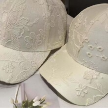 众美春夏新品蕾丝闪粉花朵网帽棒球帽鸭舌帽太阳帽