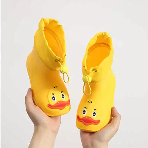 Детские сапоги от дождя Четыре сезона маленькая желтая утка от дождя сапоги для мальчиков водонепроницаемая нескользящая мультяшная детская резиновая обувь