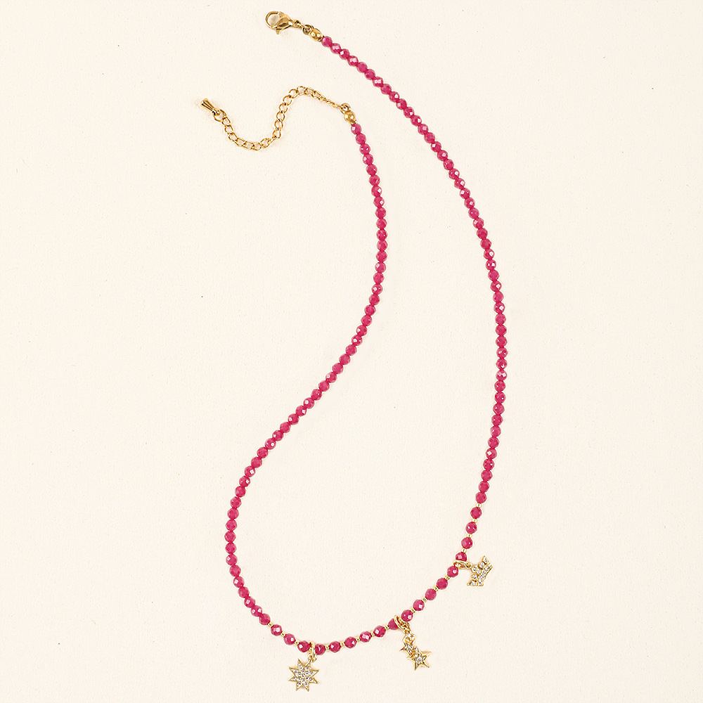 20g Weight Necklace Classification 1 Piece Quantity Travel Occasion Alloy, Agate Material Heart Shape Pattern Women's Gender Beaded Design Ethnic Style, Bohemian Style Ethnic Style Bohemian Heart Shape Alloy Agate Necklace In Bulk 28