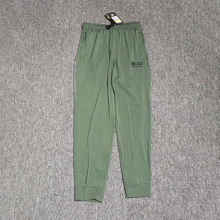 Brand logo in stock Ice Silk High Elastic Sports Pants Men's Summer Loose Breathable Leg Running Casual Cropped Pants