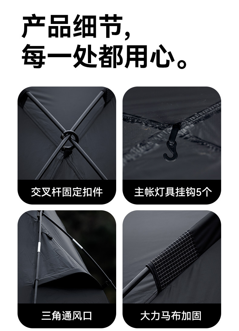 Blackdog Vinyl Dome Canopy Tent Outdoor Rainproof Camping Style Tactical Camping Style Equipment