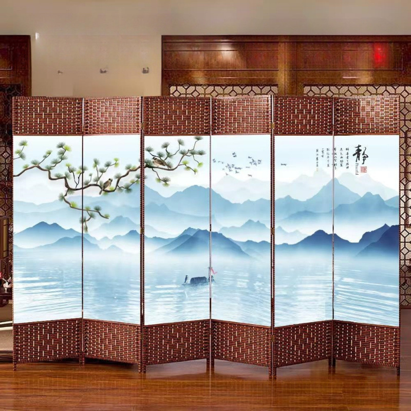 Folding Screen Movable Screen Partition Living Room 2024 New Style Curtain Bedroom Home Catering Beauty Office