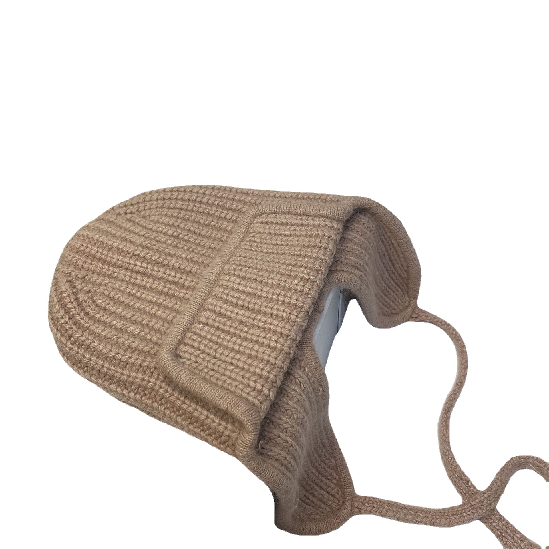 Russischer Samt, verdicktes Kaninchenhaar, gestrickt für Wärme im Winter, Ohrenschutz, Gesichtsumhüllung, Wollmütze, modisch_voghion.com