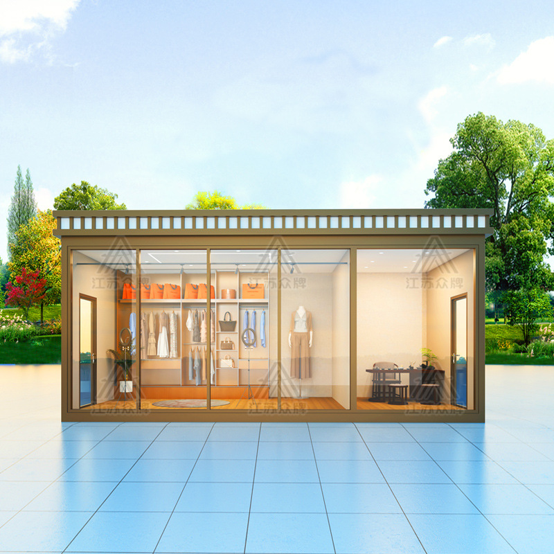 Contenedor creativo casa móvil mercado nocturno tienda cafetería área escénica calle comercial quiosco oficina tienda de té con leche