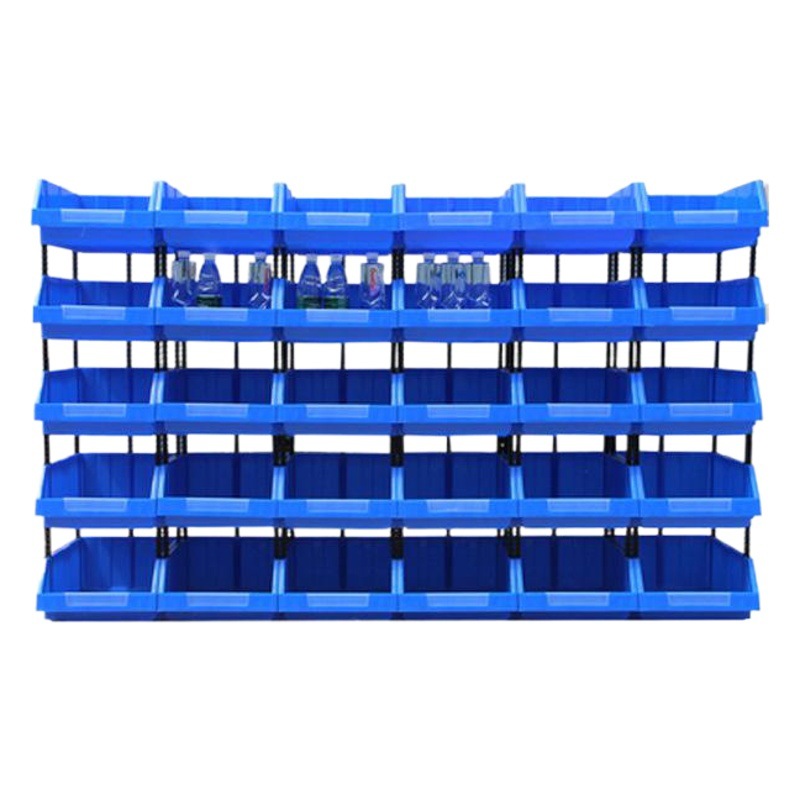 Caja de piezas de boca oblicua de plástico caja de elemento combinado caja de almacenamiento estante caja de material de tornillo accesorios Caja de Herramientas