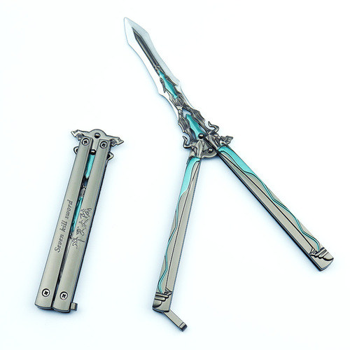 Butterfly knife spinning knife anime unsharpened children's toy model ornament alloy