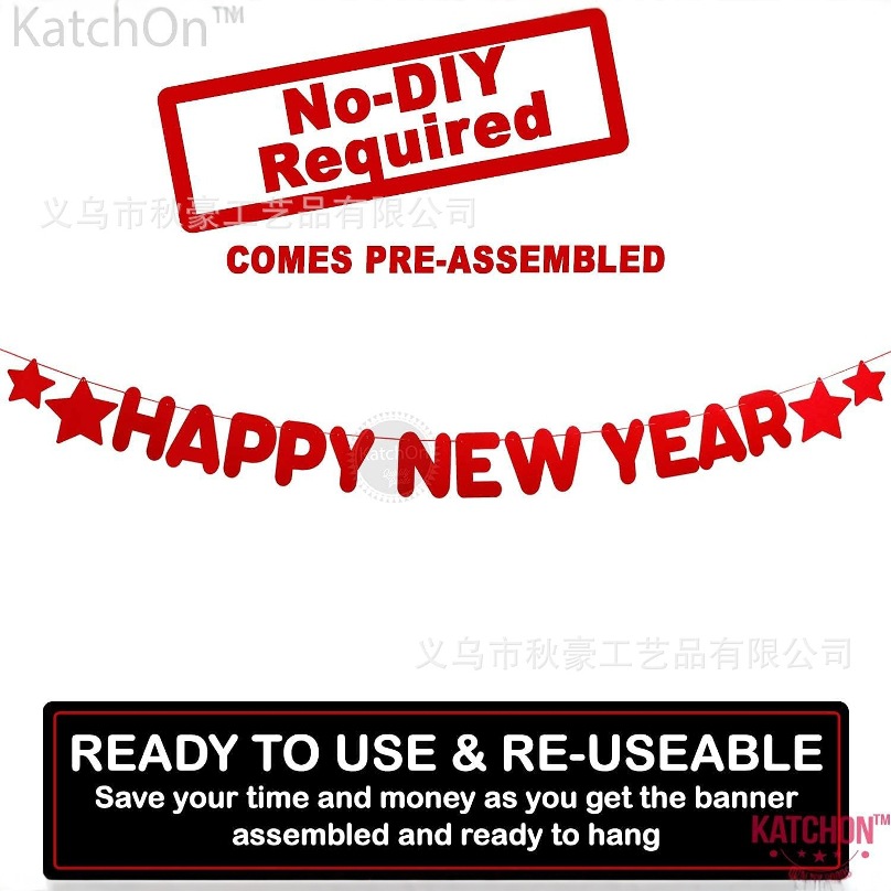 Decoración de flores de Año Nuevo de 2025 Año Nuevo colgante creativo de flores de dibujo inglés